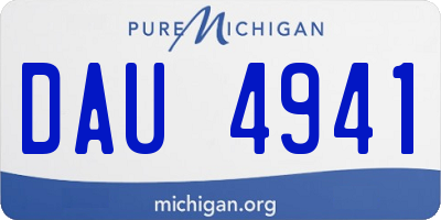 MI license plate DAU4941