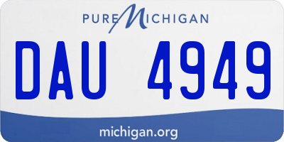 MI license plate DAU4949