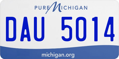MI license plate DAU5014