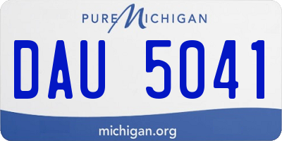 MI license plate DAU5041