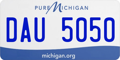 MI license plate DAU5050