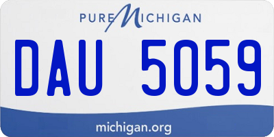 MI license plate DAU5059