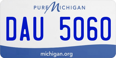 MI license plate DAU5060