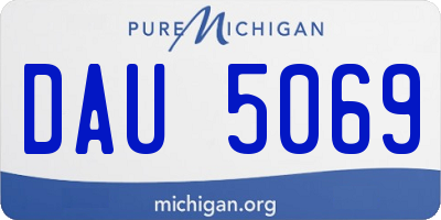MI license plate DAU5069