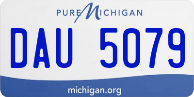 MI license plate DAU5079