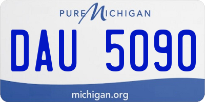 MI license plate DAU5090