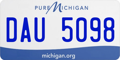 MI license plate DAU5098
