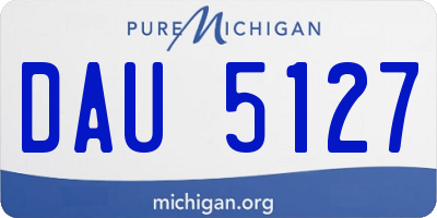 MI license plate DAU5127