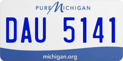 MI license plate DAU5141