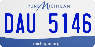 MI license plate DAU5146