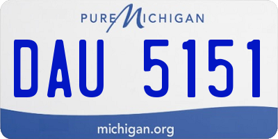 MI license plate DAU5151