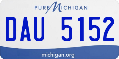MI license plate DAU5152