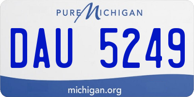 MI license plate DAU5249