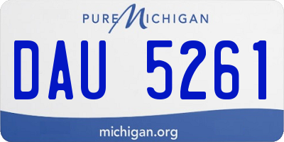 MI license plate DAU5261