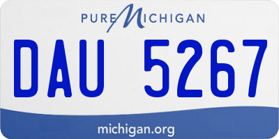 MI license plate DAU5267
