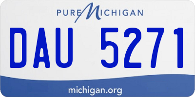 MI license plate DAU5271