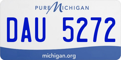 MI license plate DAU5272