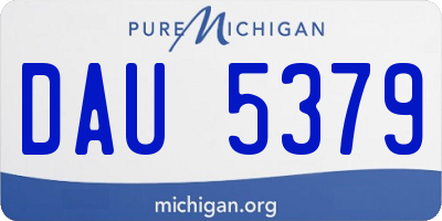 MI license plate DAU5379