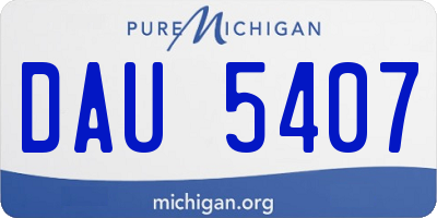 MI license plate DAU5407