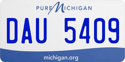 MI license plate DAU5409