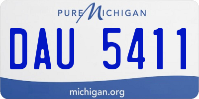 MI license plate DAU5411