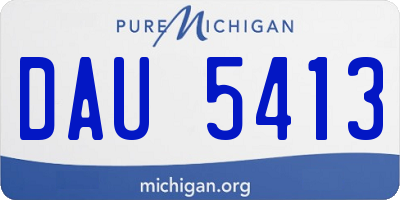 MI license plate DAU5413