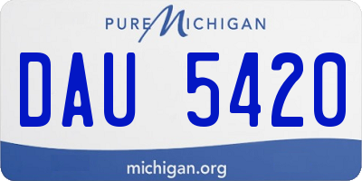 MI license plate DAU5420