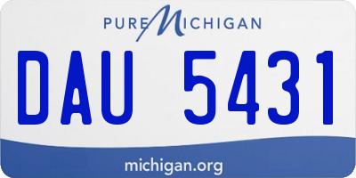 MI license plate DAU5431