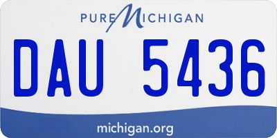 MI license plate DAU5436