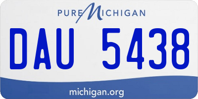 MI license plate DAU5438