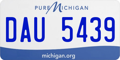MI license plate DAU5439