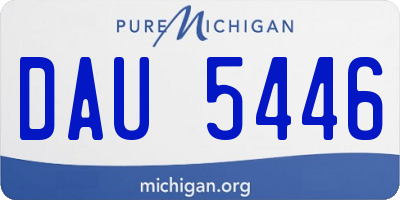 MI license plate DAU5446