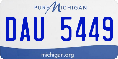 MI license plate DAU5449