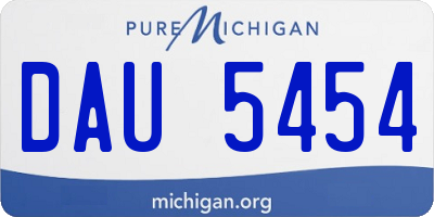 MI license plate DAU5454