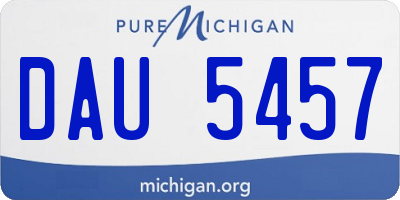MI license plate DAU5457