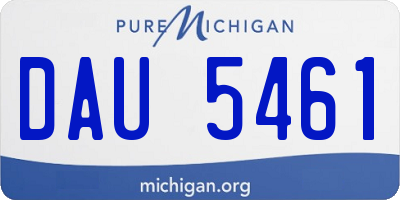 MI license plate DAU5461