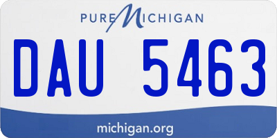 MI license plate DAU5463