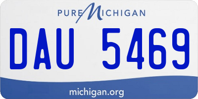 MI license plate DAU5469