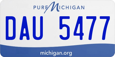 MI license plate DAU5477
