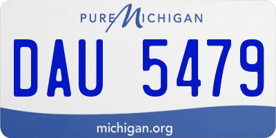 MI license plate DAU5479