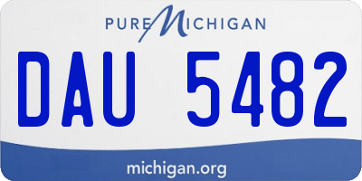 MI license plate DAU5482