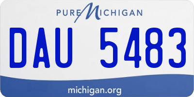 MI license plate DAU5483