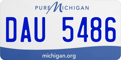 MI license plate DAU5486