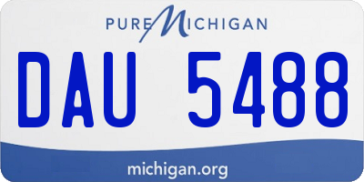 MI license plate DAU5488