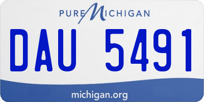 MI license plate DAU5491