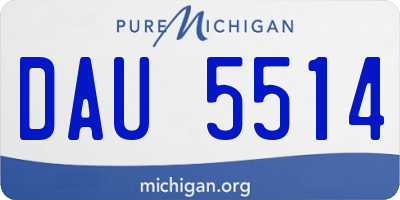 MI license plate DAU5514