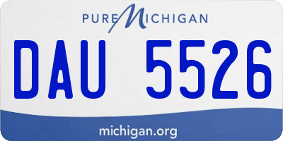 MI license plate DAU5526