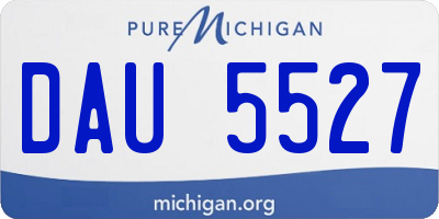 MI license plate DAU5527