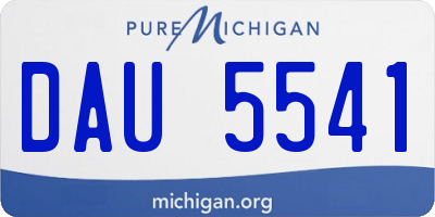 MI license plate DAU5541