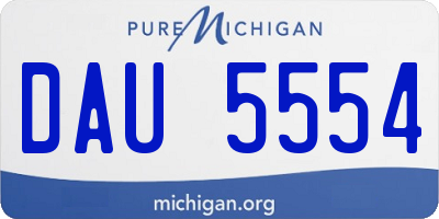 MI license plate DAU5554